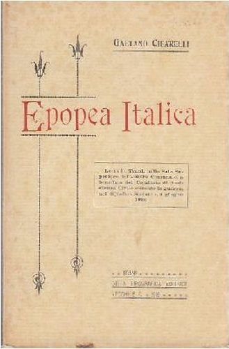 EPOPEA ITALICA di Gaetano Cifarelli - Trani 1916 Vecchi editore …