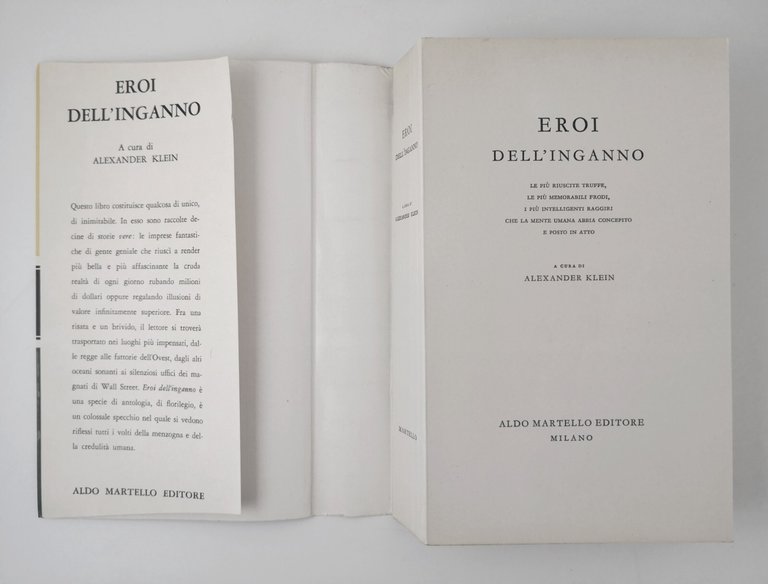 EROI DELL'INGANNO di Alexander Klein 1962 Aldo Martello Libro Novelle …