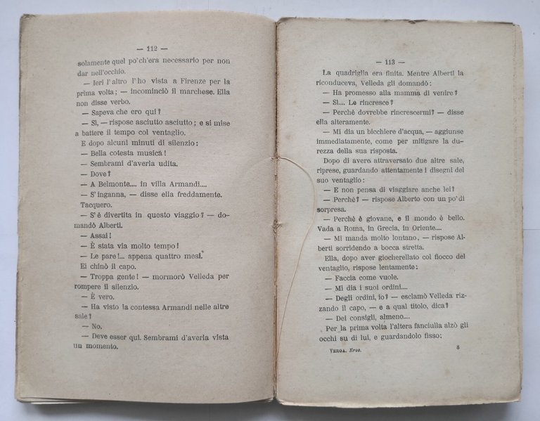 EROS di Giovanni Verga 1920 Treves biblioteca amena libro romanzo …