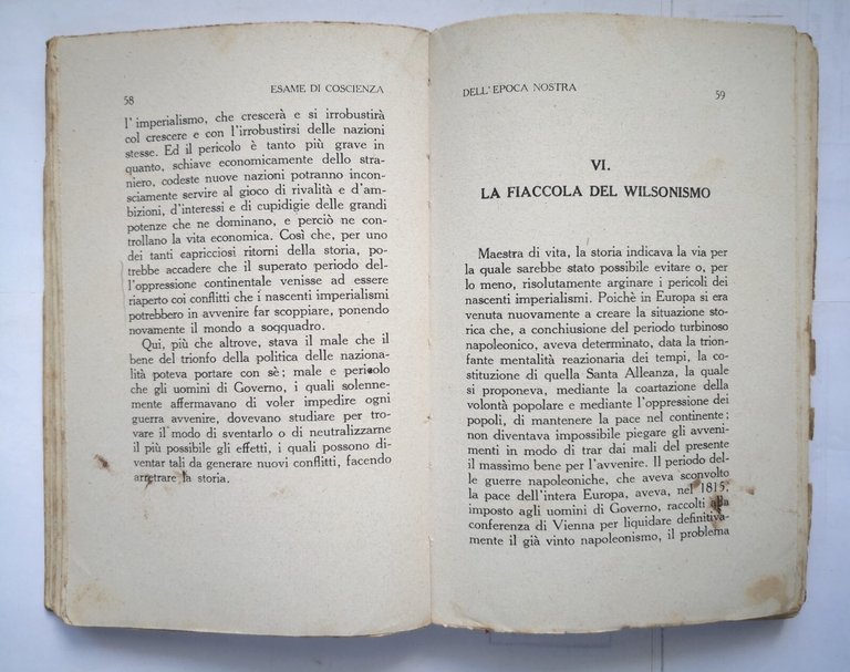 ESAME DI COSCIENZA DELL'EPOCA NOSTRA Gerolamo Lazzeri 1919 Sonzogno Libro