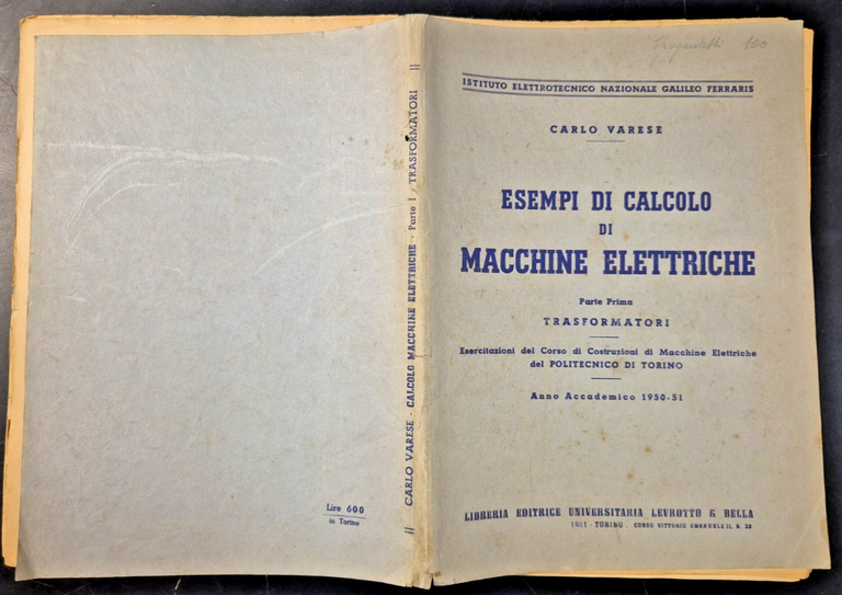 ESEMPI DI CALCOLO MACCHINE ELETTRICHE Parte I Trasformatori Carlo Varese … | Immagine Gallery 2
