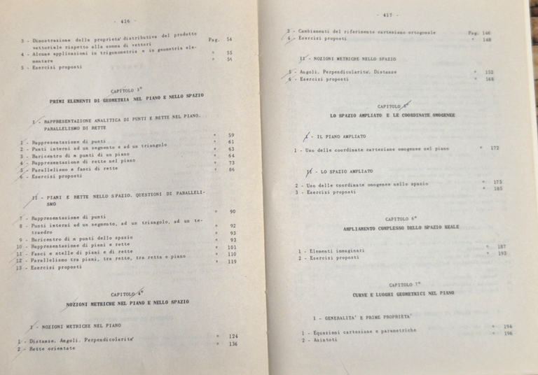 ESERCIZI COMPLEMENTI DI GEOMETRIA di Giuseppe Vaccaro 1984 Virgilio Veschi … | Immagine Gallery 6