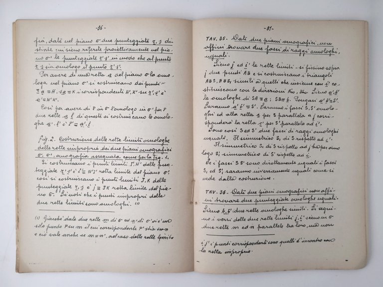 ESERCIZI DI GEOMETRIA PROJETTIVA spiegazione delle tavole Maria Del Re …