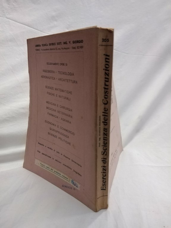 ESERCIZI DI SCIENZA DELLE COSTRUZIONI di Enrico Bolech 1943 libro …