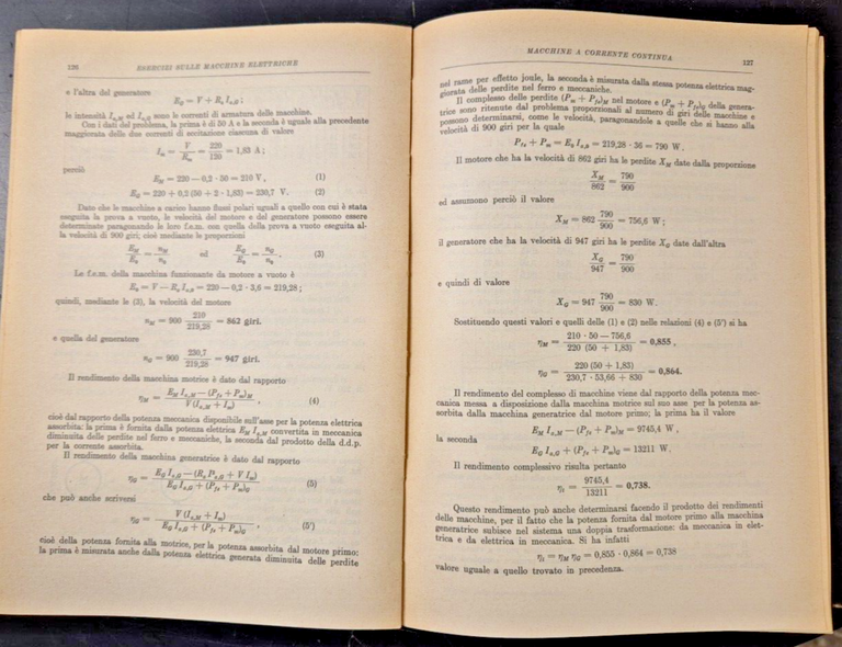 ESERCIZI SULLE MACCHINE ELETTRICHE di Benedetto Falcone 1964 Principato Libro