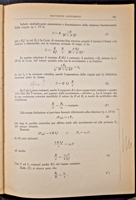 ESERCIZI SULLE MACCHINE ELETTRICHE di Benedetto Falcone 1964 Principato Libro