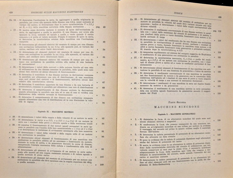 ESERCIZI SULLE MACCHINE ELETTRICHE di Benedetto Falcone 1964 Principato Libro