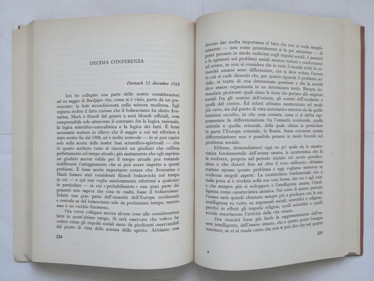 ESIGENZE SOCIALI DEI TEMPI NUOVI di Rudolf Steiner 1971 Antroposofica …