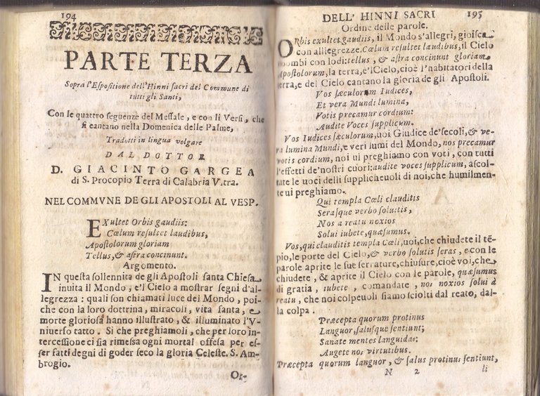 ESPOSITIONE DE GL’HINNI SACRI DEL BREVIARIO ROMANO di Giacinto Garcea …