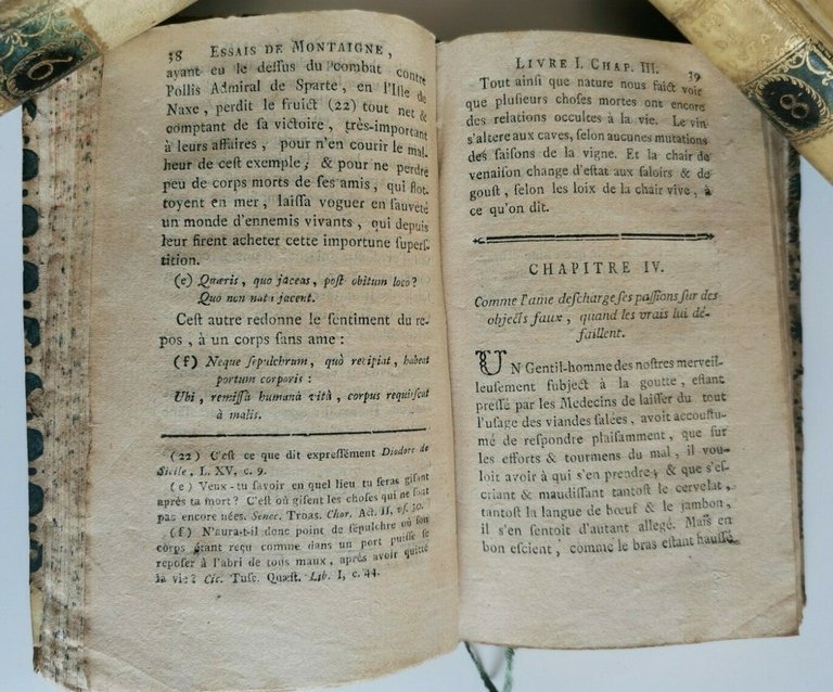 ESSAIS de Montaigne tomo I 1779 Jean Samuel Cailler libro …