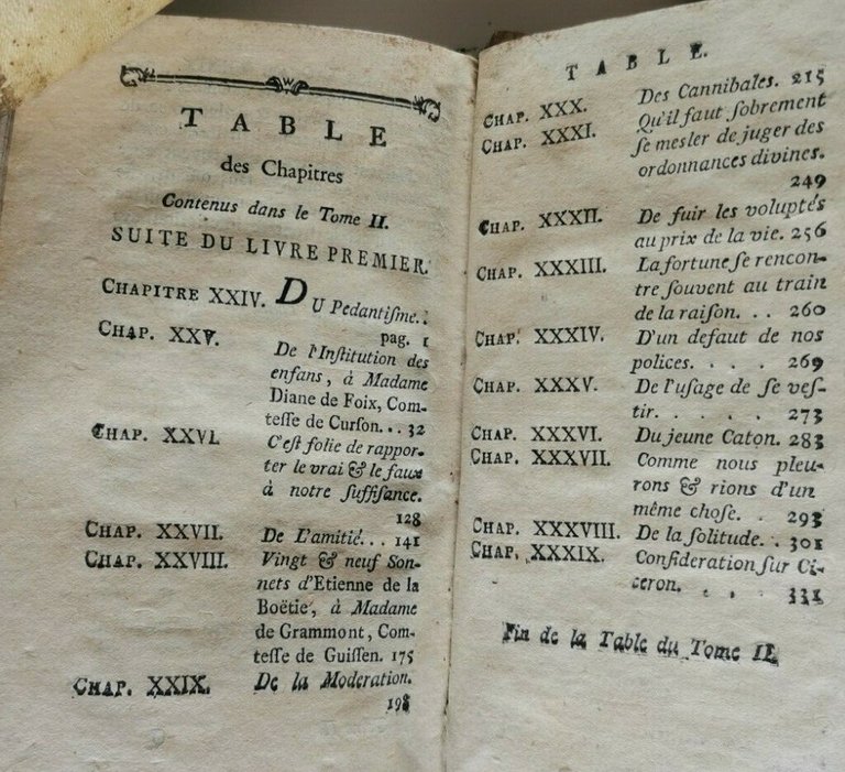 ESSAIS de Montaigne volume 2 1779 Jean Samuel Cailler libro …