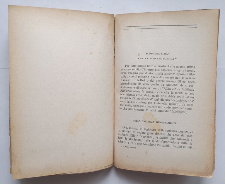 ESTETICA di Giambattista Vico 1946 Società Editrice Internazionale Libro filosof