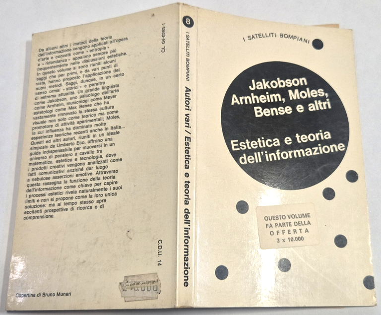 ESTETICA E TEORIA DELL'INFORMAZIONE di Jakobson Arnheim Moles Bense 1972 … | Immagine Gallery 2