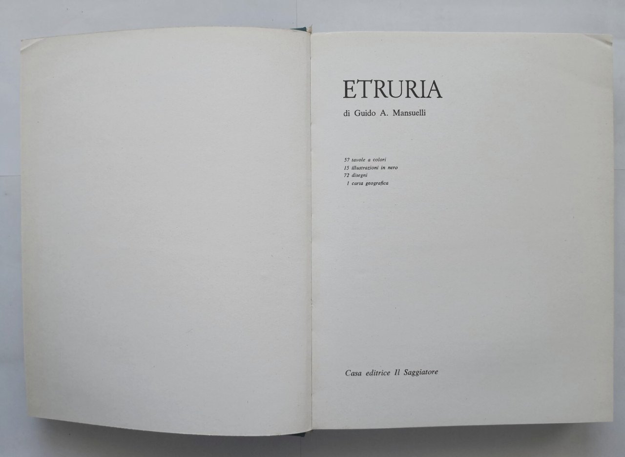 ETRURIA di Guido Mansuelli 1963 Il Saggiatore Libro portolano