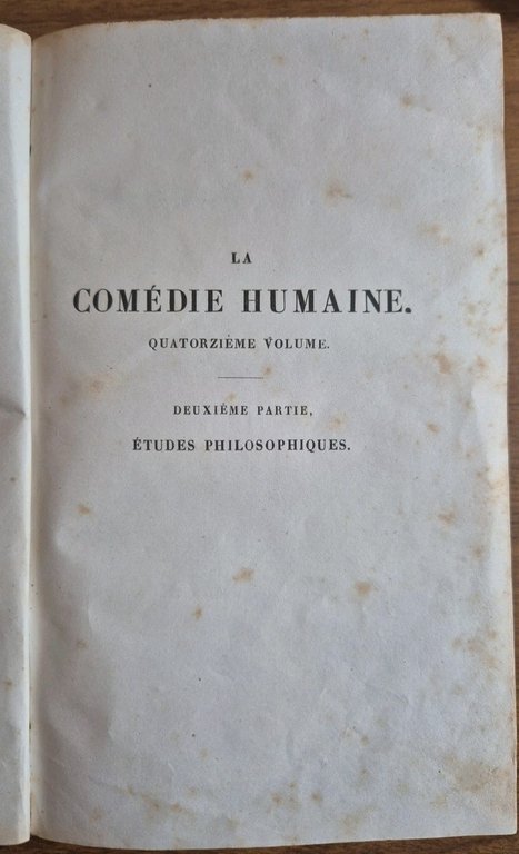 ETUDES PHILOSOPHIQUES di Honorè De Balzac 1845 volume 14 Oeuvres …