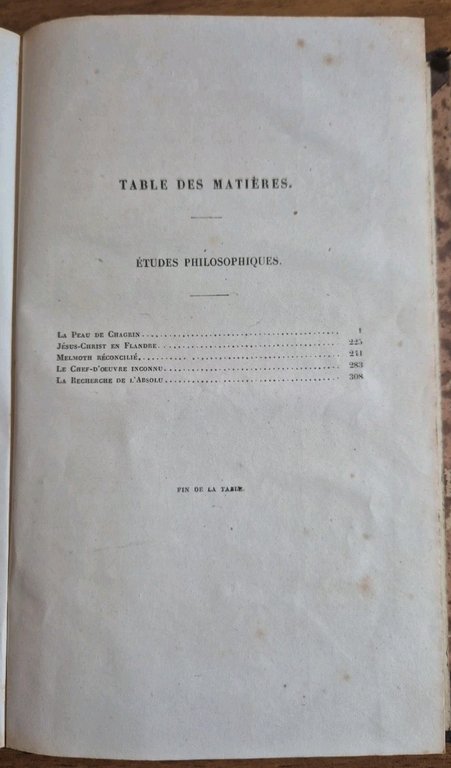 ETUDES PHILOSOPHIQUES di Honorè De Balzac 1845 volume 14 Oeuvres …