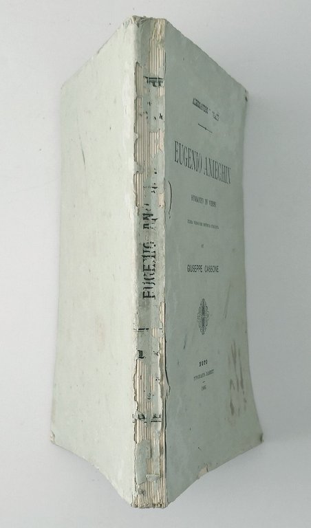EUGENIO ANIEGHIN di Alessandro Pushkin 1906 Noto tipografia Zammit Libro …