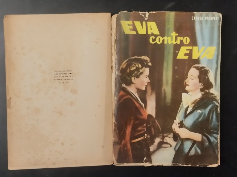 EVA CONTRO EVA di Carola Prosperi 1951 SAS Libro tratto …