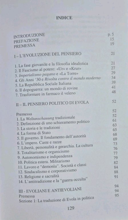 EVOLA GLI EVOLIANI E ANTIEVOLIANI di Alberto Lombardo 2006 Nuove …