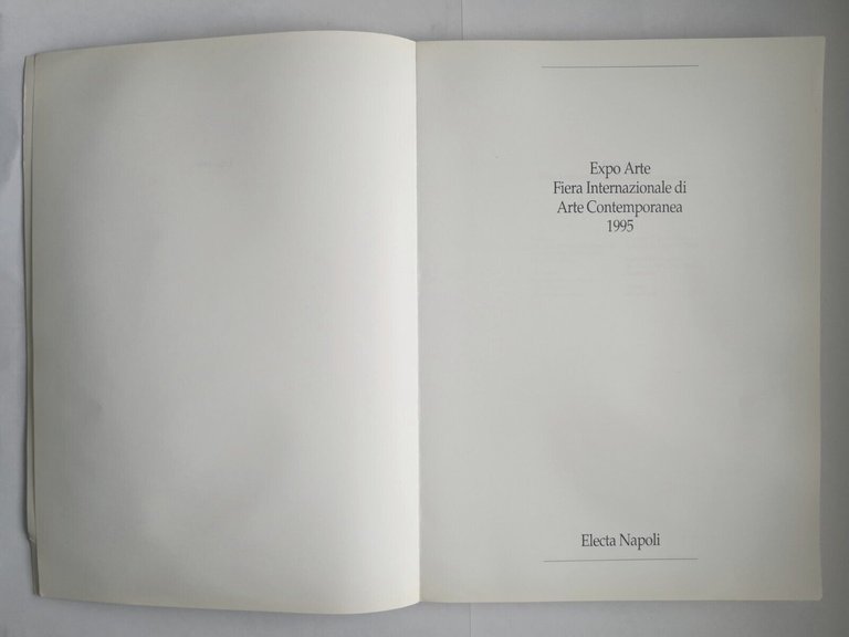 EXPO ARTE Fiera Internazionale di Arte Contemporanea 1995 Electa Libro …