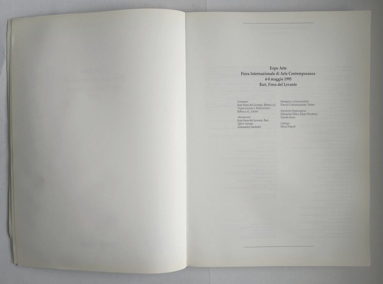 EXPO ARTE Fiera Internazionale di Arte Contemporanea 1995 Electa Libro …