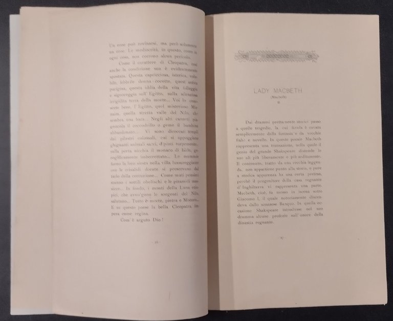 FANCIULLE E DONNE DI SHAKESPEARE A Lo Re 1899 Cerignola …