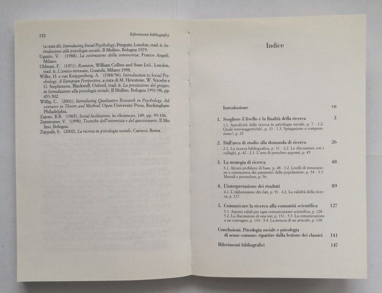 FARE RICERCA IN PSICOLOGIA SOCIALE di Giovanna Leone 2003 Laterza …