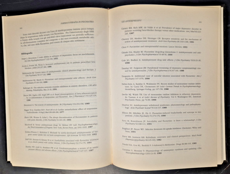 FARMACOTERAPIA IN PSICHIATRIA di Decina Scapicchio Trabucchi 1994 Idelson Libro