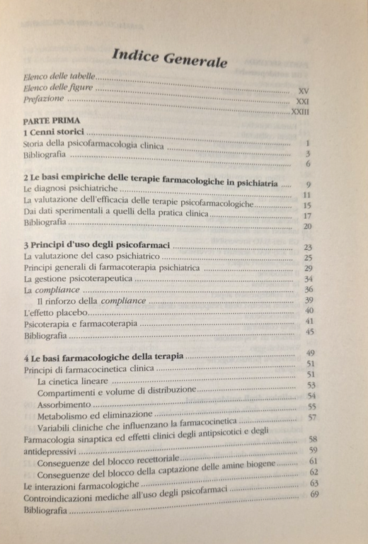 FARMACOTERAPIA IN PSICHIATRIA di Decina Scapicchio Trabucchi 1994 Idelson Libro