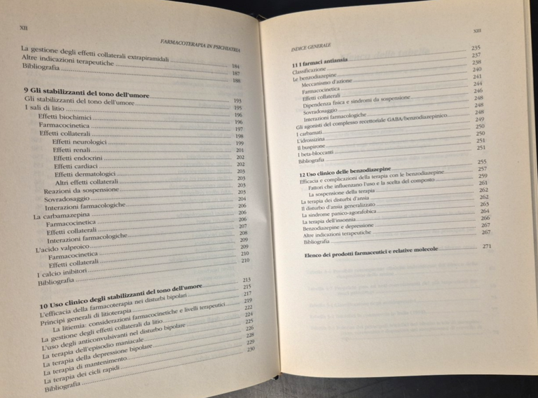 FARMACOTERAPIA IN PSICHIATRIA di Decina Scapicchio Trabucchi 1994 Idelson Libro