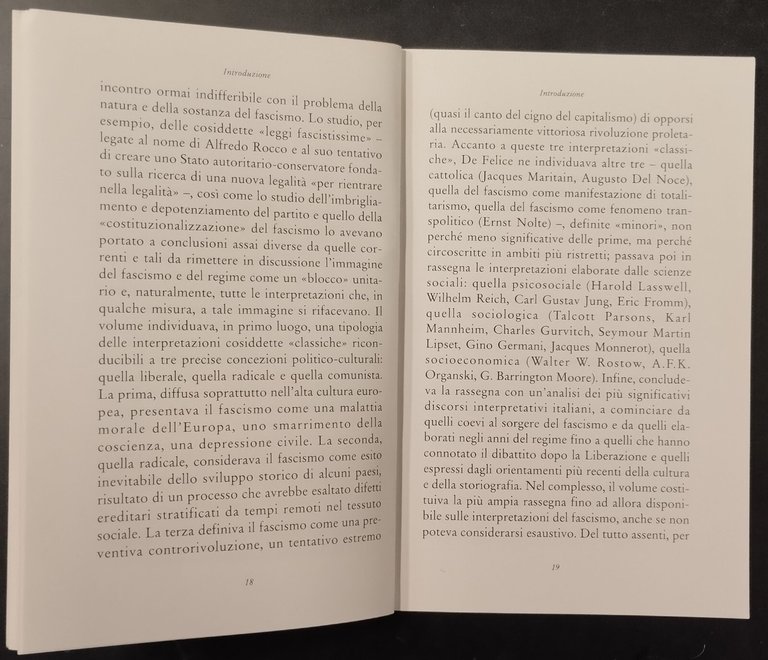 FASCISMO di Renzo De Felice 1988 Luni Editrice Libro storia