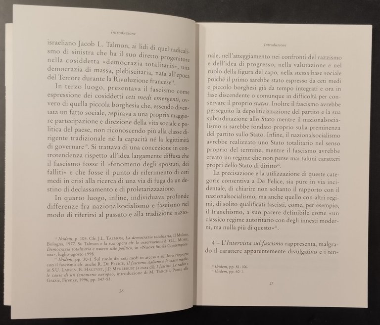 FASCISMO di Renzo De Felice 1988 Luni Editrice Libro storia