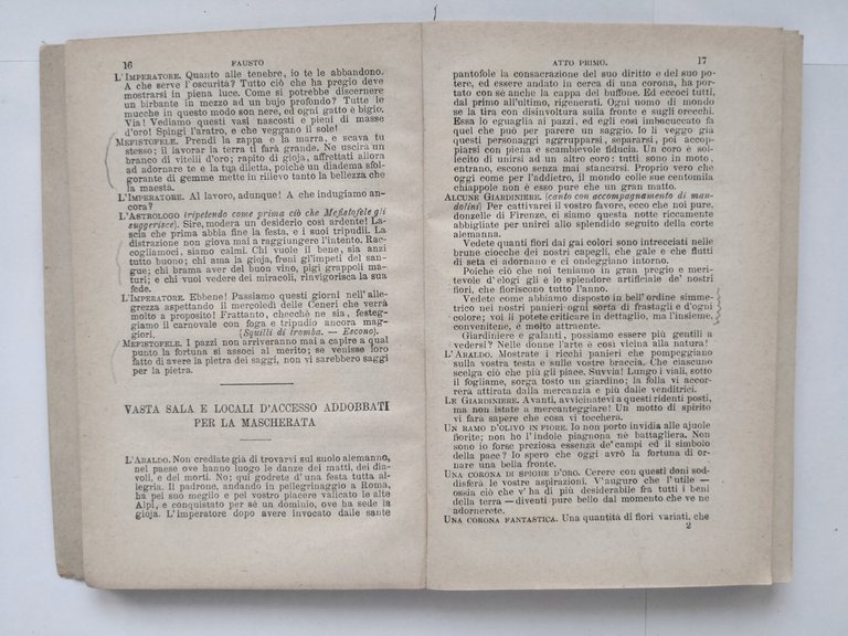 FAUSTO tragedia di Volfango Goethe parte II 1883 Sonzogno libro …