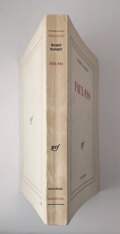 FAUX PAS di Maurice Blanchot 1975 Gallimard Libro in francese