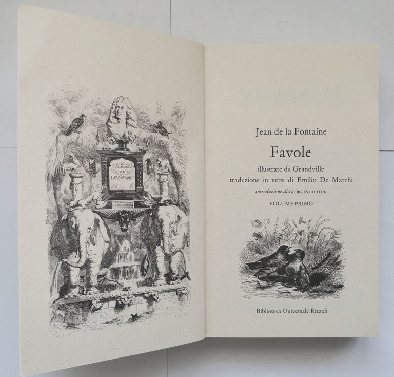 FAVOLE di Jean de La Fontaine 2 volumi 1980 Rizzoli …