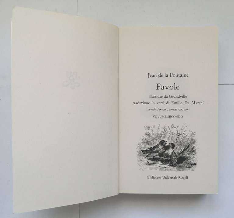 FAVOLE di Jean de La Fontaine 2 volumi 1980 Rizzoli …