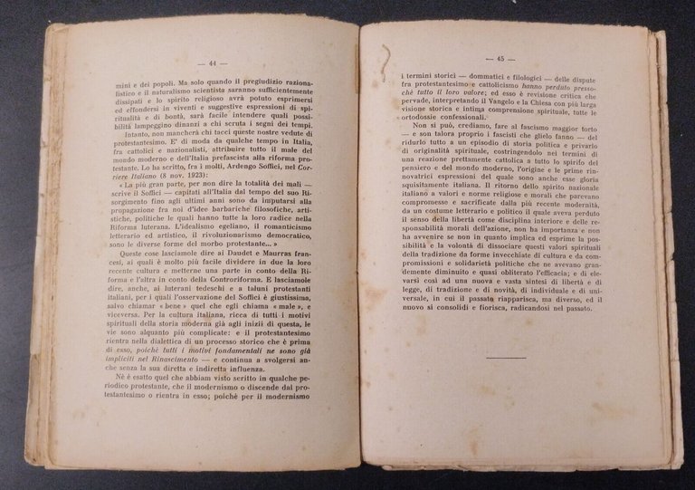 FEDE E FASCISMO di Romolo Murri 1924 Alpes Libro