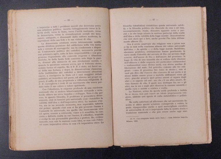 FEDE E FASCISMO di Romolo Murri 1924 Alpes Libro | Immagine Gallery 5