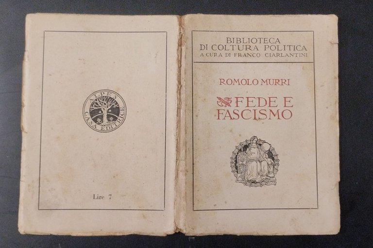 FEDE E FASCISMO di Romolo Murri 1924 Alpes Libro | Immagine Gallery 9