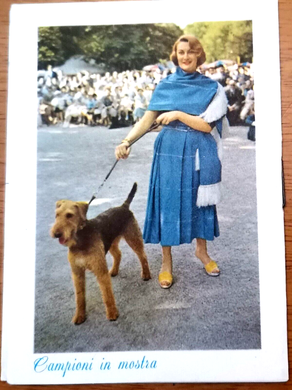 FEDELE AMICO Calendarietto da Barbiere 1958 Originale Vintage Cani Cinofilia