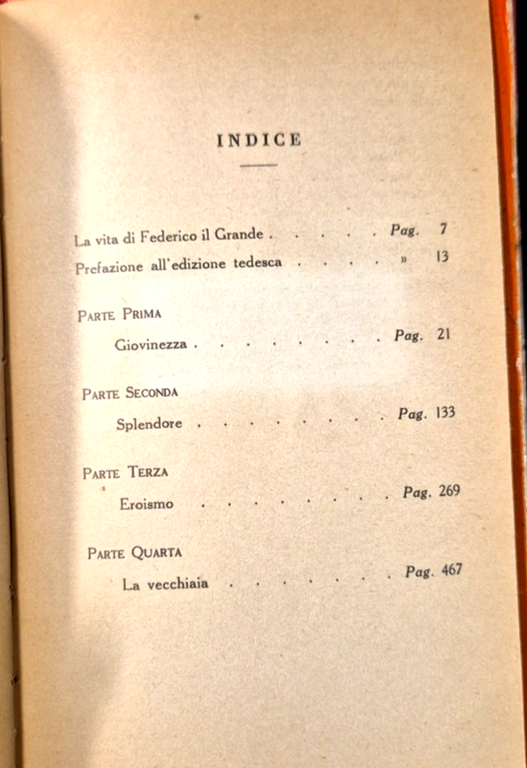 FEDERICO IL GRANDE di Franz Kugler 1940 Garzanti Libro Biografia