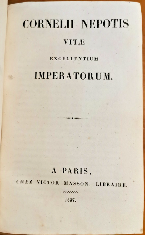 Fedro Fabularum Sallustio Catilinaria Cornelio Nepote Vitae 1836 3 volumi …