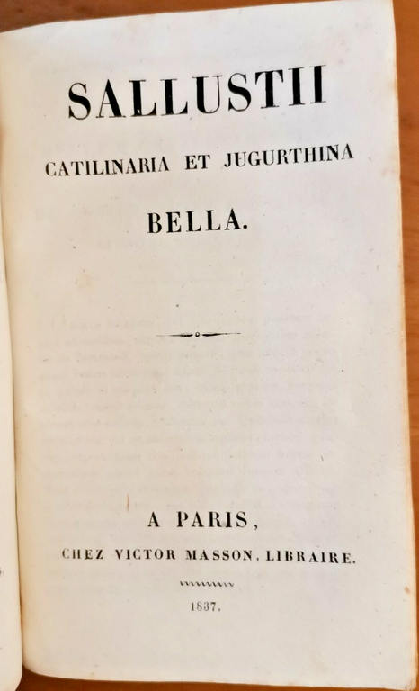 Fedro Fabularum Sallustio Catilinaria Cornelio Nepote Vitae 1836 3 volumi …