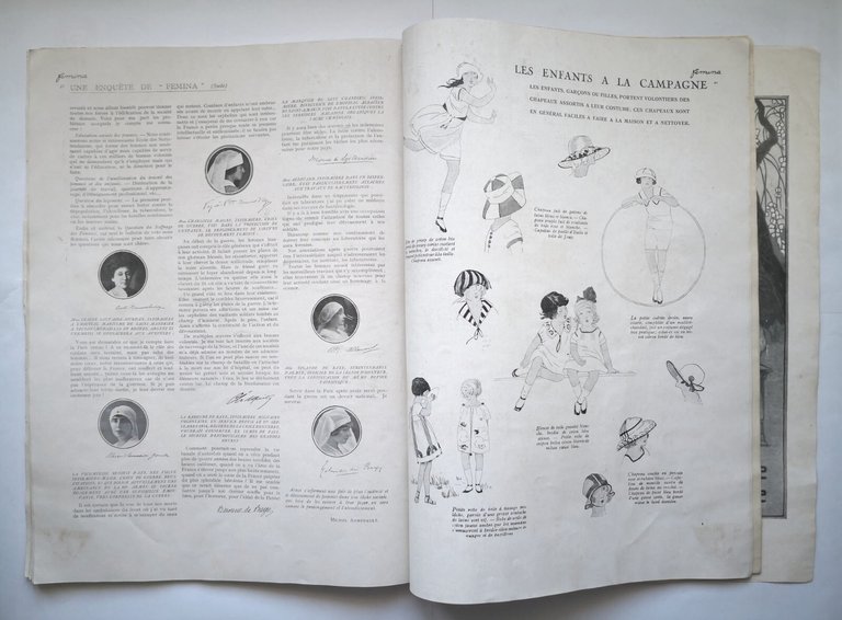 FEMINA 1 luglio 1919 editions Pierre Lafitte rivista vintage moda …