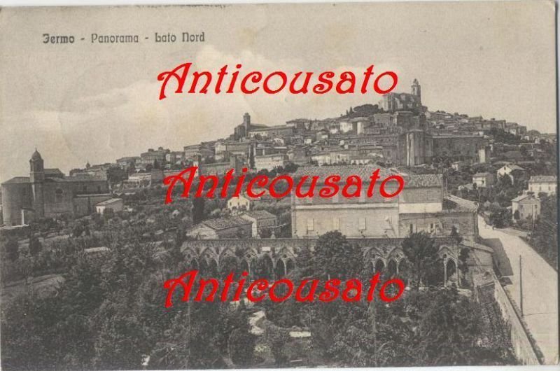 FERMO PANORAMA LATO NORD Cartolina Originale Viaggiata 1913 antica vintage …