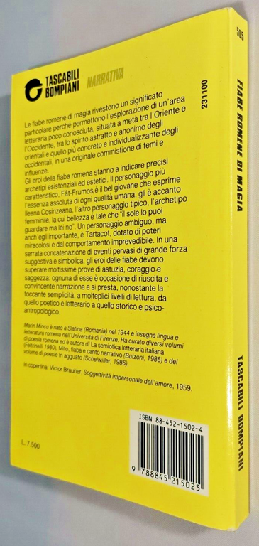 FIABE ROMENE DI MAGIA a cura Marin Mincu 1989 Bompiani …