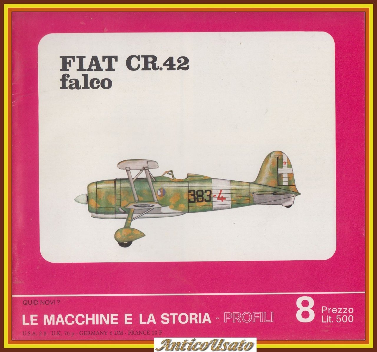 FIAT CR 43 FALCO di Italo De Marchi Aeroplano Libro …
