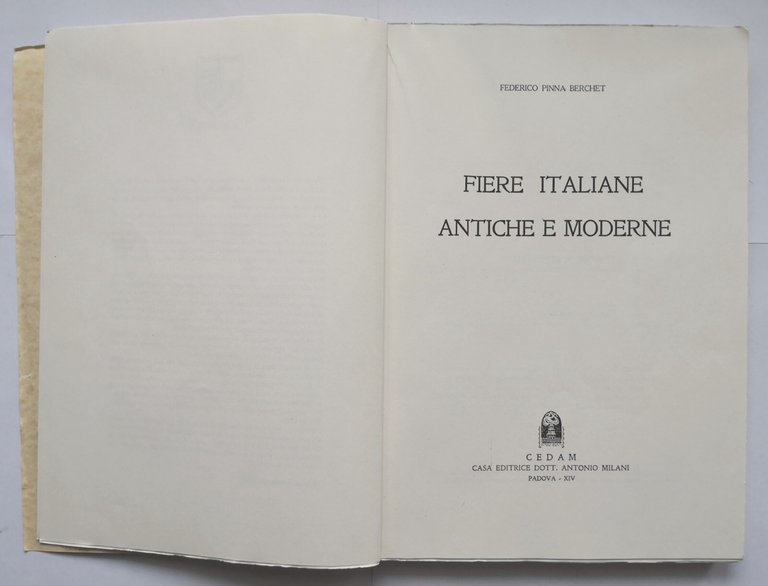 FIERE ITALIANE ANTICHE E MODERNE di Federico Pinna Berchet 1994 …