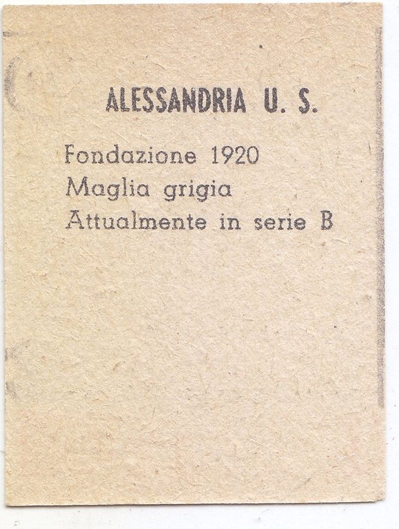 FIGURINA calcio ALESSANDRIA mascotte scudetto 1949 Originale Mundus o Nannina