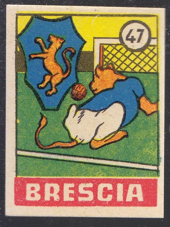 FIGURINA calcio BRESCIA mascotte scudetto 1949 Originale Nannina vintage d'epoca